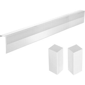 Upgraded 4 FT Base board Heater Cover with Left and Right Endcaps, Galvanized...